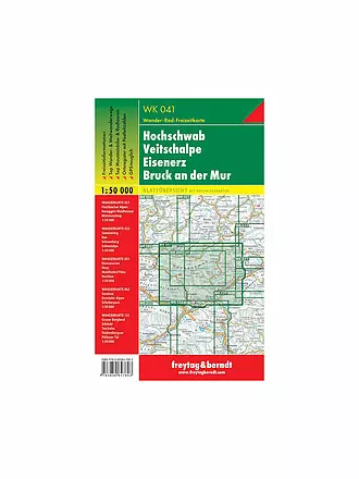 FREYTAG & BERNDT | Wanderkarte WK 041 Hochschwab - Veitschalpe - Eisenerz - Bruck an der Mur, 1:50.000 | 
